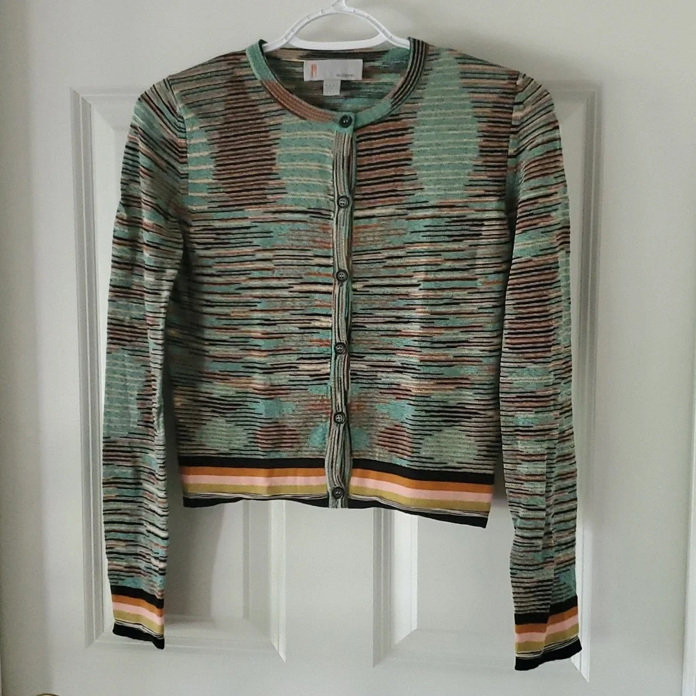 Missoni Multicolor Button Up Cardigan Sweater Size 2. - Picture 2 of 12